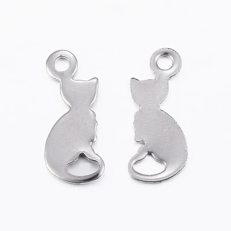 20pcs 304 Stainless Steel Cat Charms pendants for necklace jewelry DIY making Fashion women jewellery 13x5.5x0.5mm,Hole:1.2mmF80
20pcs 304 Stainless Steel Cat Charms pendants for necklace jewelry DIY making Fashion women jewellery 13x5.5x0.5mm,Hole:1.2mmF80
