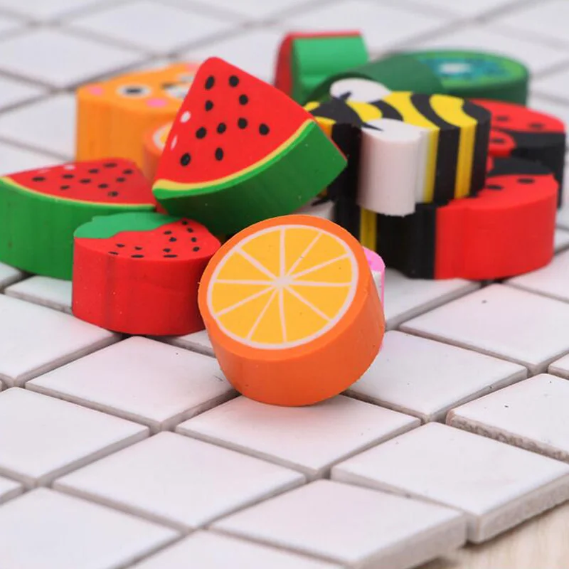 24 Pcs/Lot Mini Kawaii Cartoon Erasers Fruits Animals Eraser for Pencils Creative Cute Student Stationery Office School Supplies
24 Pcs/Lot Mini Kawaii Cartoon Erasers Fruits Animals Eraser for Pencils Creative Cute Student Stationery Office School Supplies