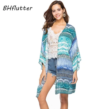 BHflutter Long Shirts Tops Women 2018 New Fashion Half Sleeve Print Casual Summer Blouse Shirt Open Stitch Boho Blouses Cover-up
BHflutter Long Shirts Tops Women 2018 New Fashion Half Sleeve Print Casual Summer Blouse Shirt Open Stitch Boho Blouses Cover-up