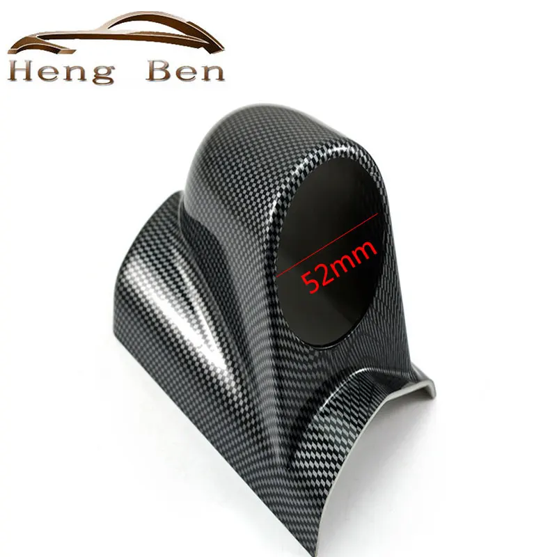 

HB Carbon 2" 52mm Universal A-Pillar Single Hole Dash Gauge Meter Pod Mount Holder Left Hand Drive