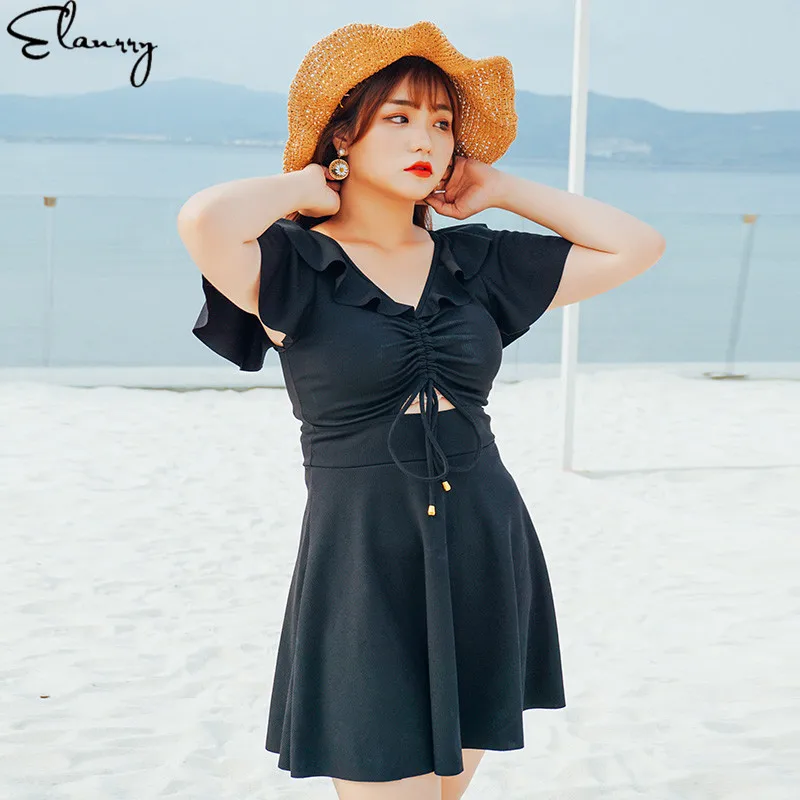 2019 Swimming Suit For Women Plus Size Swimwear Ladies Modest Swimsuit Solid Padded Skirted Bathing Suit Beach Dress Maillot
2019 Swimming Suit For Women Plus Size Swimwear Ladies Modest Swimsuit Solid Padded Skirted Bathing Suit Beach Dress Maillot