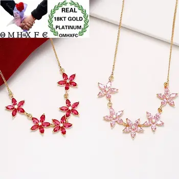 OMHXFC Wholesale European Fashion Woman Girl Party Birthday Wedding Gift Red Flower AAA Zircon 18KT Gold Pendant Necklace EX25
OMHXFC Wholesale European Fashion Woman Girl Party Birthday Wedding Gift Red Flower AAA Zircon 18KT Gold Pendant Necklace EX25