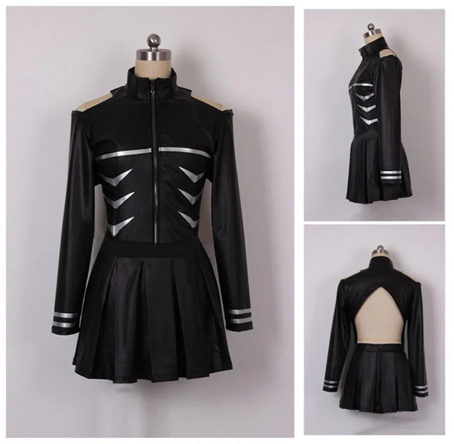 Black Women Tokyo Ghoul Cosplay Anime Kaneki Ken PU Leather Long Sleeve Fight Uniform Halloween Costumes with mask
Black Women Tokyo Ghoul Cosplay Anime Kaneki Ken PU Leather Long Sleeve Fight Uniform Halloween Costumes with mask