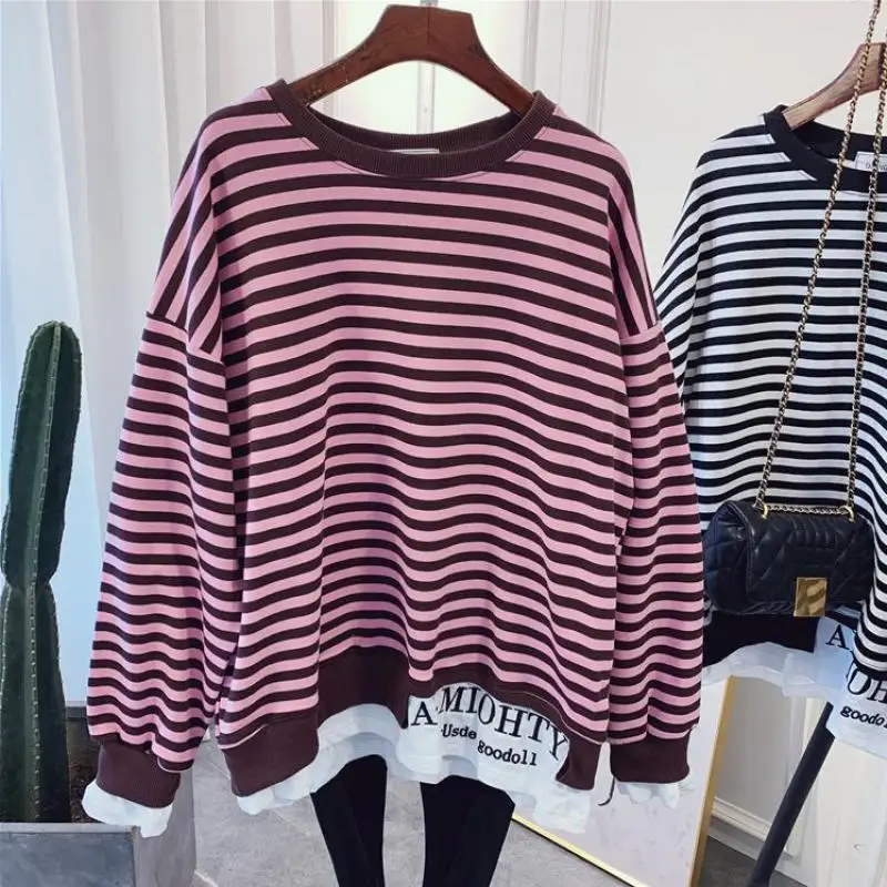 Shuchan Preppy Style Striped Women Hoodies & Sweatshirts Patchwork Pullovers Cotton blend loose top with long sleeve yellow
Shuchan Preppy Style Striped Women Hoodies & Sweatshirts Patchwork Pullovers Cotton blend loose top with long sleeve yellow