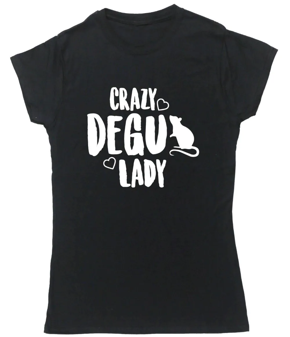 Женская футболка Crazy degu женские футболки подарки Прямая поставка | одежда