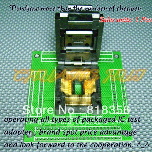 CH-QFP80-0.8 Programmer Adapter TQFP80 QFP80 16.8x22.8 14x20 Adapter IC51-0804-819-6 Adapter/IC SOCKET(Flip test seat)
CH-QFP80-0.8 Programmer Adapter TQFP80 QFP80 16.8x22.8 14x20 Adapter IC51-0804-819-6 Adapter/IC SOCKET(Flip test seat)