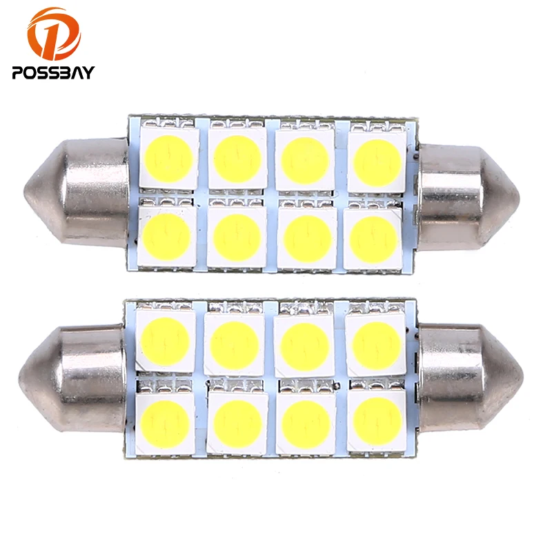 POSSBAY Universal Vehicle Auto Truck 2Pcs 5050 39mm 8SMD Car Interior Dome Festoon LED Light Bulbs Lamp White DC12V Car Styling
POSSBAY Universal Vehicle Auto Truck 2Pcs 5050 39mm 8SMD Car Interior Dome Festoon LED Light Bulbs Lamp White DC12V Car Styling