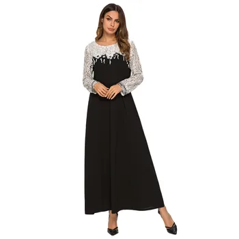 Muslim Dress Women Plus Size Lace Splice Long Sleeve Elegant Maxi Dresses Islam Dress Clothing Jilbab Femme Musulman
Muslim Dress Women Plus Size Lace Splice Long Sleeve Elegant Maxi Dresses Islam Dress Clothing Jilbab Femme Musulman