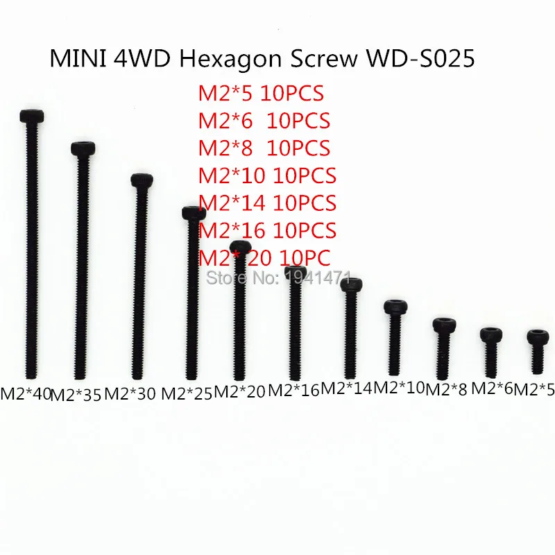 RFDTYGR RC Mini 4wd M2 Hexagon Screws Self-made Parts For Tamiya MINI 4WD M2 Hexagon Screws WD-S025 70pcs/lot
RFDTYGR RC Mini 4wd M2 Hexagon Screws Self-made Parts For Tamiya MINI 4WD M2 Hexagon Screws WD-S025 70pcs/lot