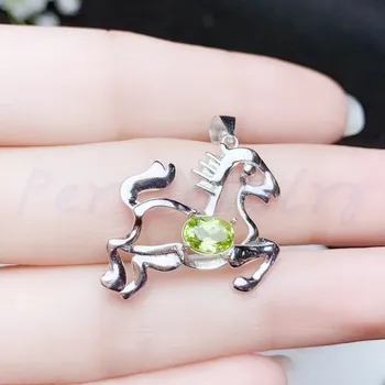 Zodiac horse style pendant Natural real peridot Free shipping 925 sterling silver 0.9ct gemstone Fine jewelry #B95201
Zodiac horse style pendant Natural real peridot Free shipping 925 sterling silver 0.9ct gemstone Fine jewelry #B95201