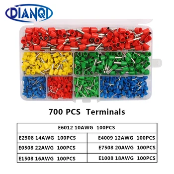 700pcs/set 22-10AWG Wire Copper Crimp Connector Insulated Insulated Cord End Cable Wire Terminal Kit DIY brass DIANQI
700pcs/set 22-10AWG Wire Copper Crimp Connector Insulated Insulated Cord End Cable Wire Terminal Kit DIY brass DIANQI