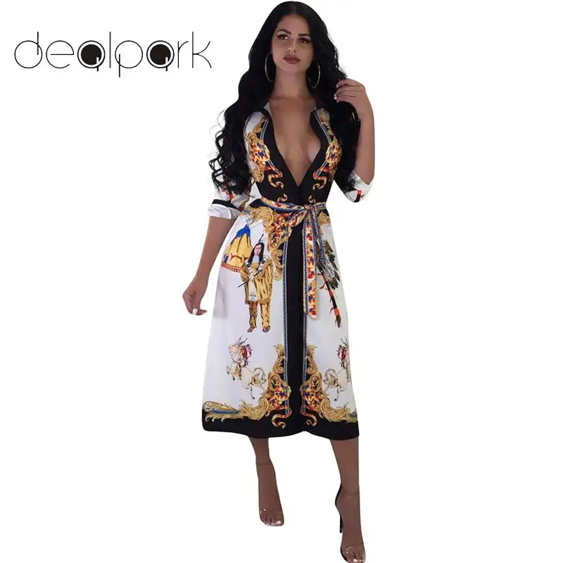 2019 Autumn Vintage Dress Women Midi Dress Ethnic Print Plunge V Neck Three Quarter Sleeve Waist Strap Slim Retro Dress White
2019 Autumn Vintage Dress Women Midi Dress Ethnic Print Plunge V Neck Three Quarter Sleeve Waist Strap Slim Retro Dress White