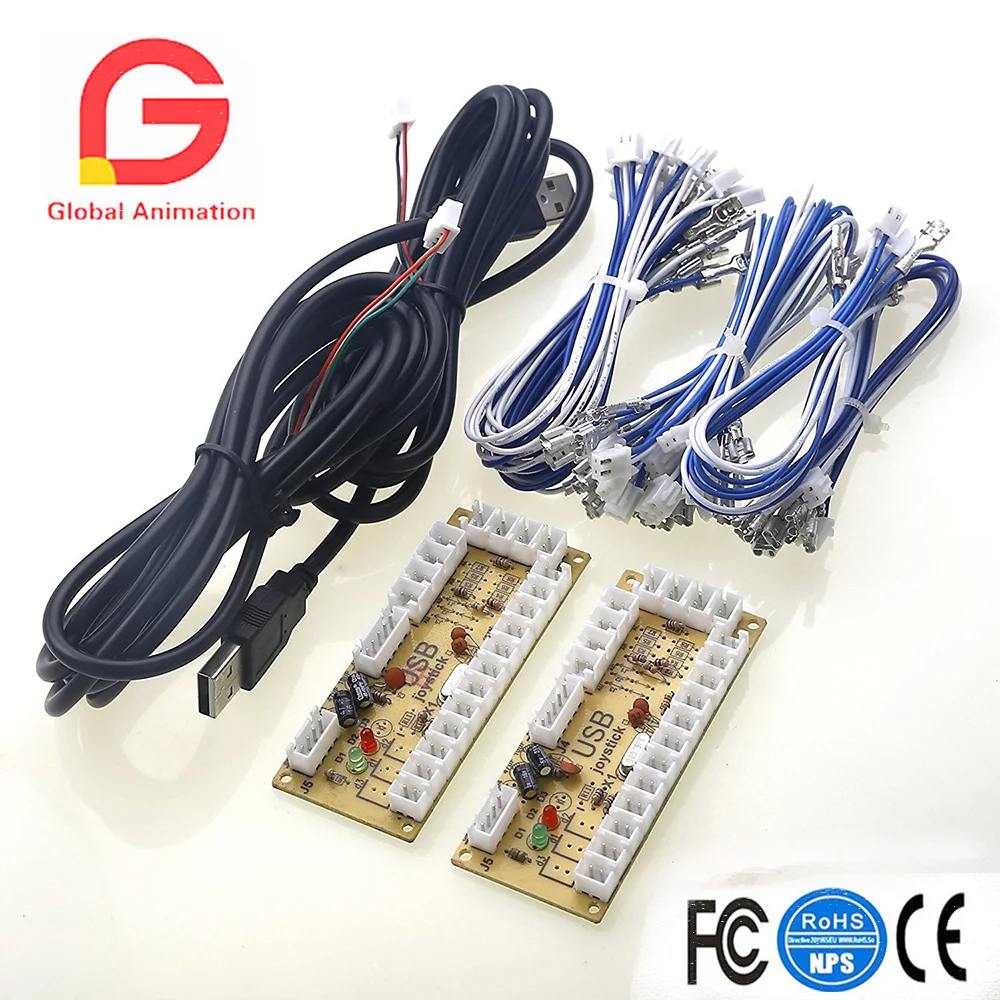 2 Player Zero Delay Generic Game Controller USB to Joystick for MAME & Raspberry Pi 1/2/3 RetroPie DIY Projects
2 Player Zero Delay Generic Game Controller USB to Joystick for MAME & Raspberry Pi 1/2/3 RetroPie DIY Projects