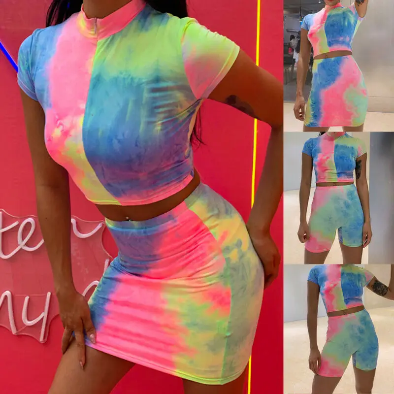 summer women two piece set sexy fitness tracksuit festival clothing tie dye print outfits clothes pants 2 set ladies tracksuit
summer women two piece set sexy fitness tracksuit festival clothing tie dye print outfits clothes pants 2 set ladies tracksuit