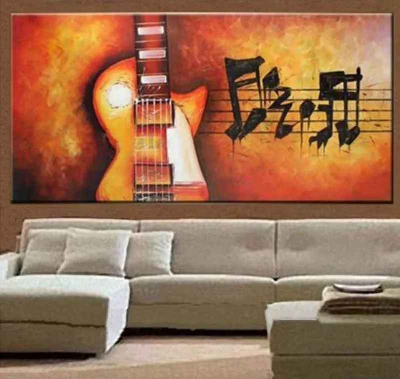 Handpainted Abstract Guitar Oil Paintings on Canvas Handmade Music Notes Wall Painting Modern Home Decoration Art Large Pictures
Handpainted Abstract Guitar Oil Paintings on Canvas Handmade Music Notes Wall Painting Modern Home Decoration Art Large Pictures