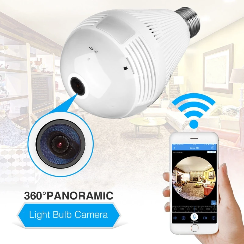 1PCS E27 Smart LED Light Bulb 1080P HD Bulb Light lampada camera 360 Wifi IP Camera Home LED Bulbs Security Surveillance Camera
1PCS E27 Smart LED Light Bulb 1080P HD Bulb Light lampada camera 360 Wifi IP Camera Home LED Bulbs Security Surveillance Camera