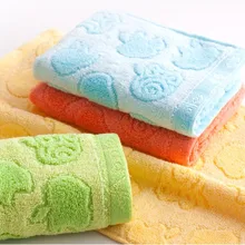 25x50cm fibra de bambu e torção livre de algodão toalha de criança toalha de mão atacado casa rosto de limpeza para o bebê para crianças alta qualidade(China)