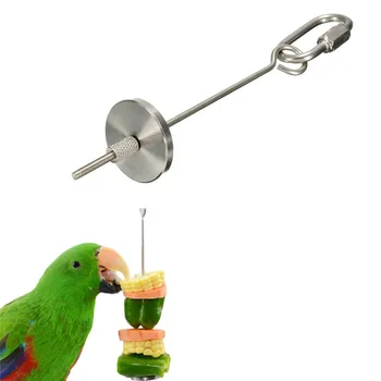 Newest Pet Birds Parrot Food Holder Stainless Steel Budgie Toy Bird Parakeet Spear Small Animal Meat Fruit Stick Skewer Tool
Newest Pet Birds Parrot Food Holder Stainless Steel Budgie Toy Bird Parakeet Spear Small Animal Meat Fruit Stick Skewer Tool