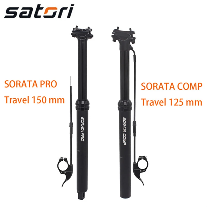 Satori SORATA COMP/PRO dropper seatpost adjustable height remote 150mm 125 mm internal external cable routing 30.9 31.6mm
Satori SORATA COMP/PRO dropper seatpost adjustable height remote 150mm 125 mm internal external cable routing 30.9 31.6mm