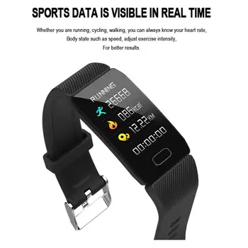 Q1 HD Smart Band Blood Pressure Heart Rate Monitor Fitness Tracker Smart Watch Fitness Bracelet Smart Band R60