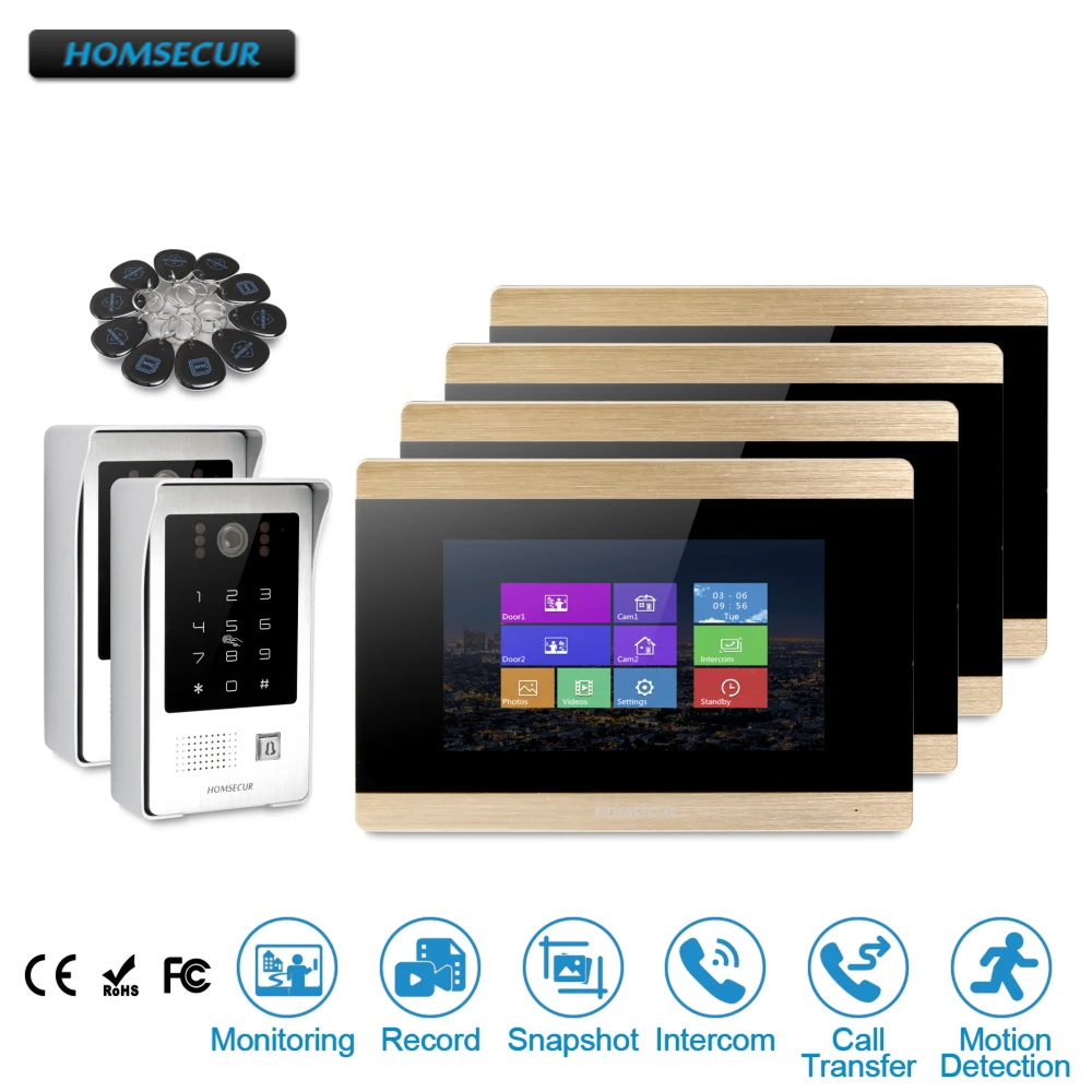 HOMSECUR 7" Wired Video&Audio Smart Doorbell Door Intercom+Touch Screen Monitor for Apartment BC091 + BM715-G
HOMSECUR 7" Wired Video&Audio Smart Doorbell Door Intercom+Touch Screen Monitor for Apartment BC091 + BM715-G