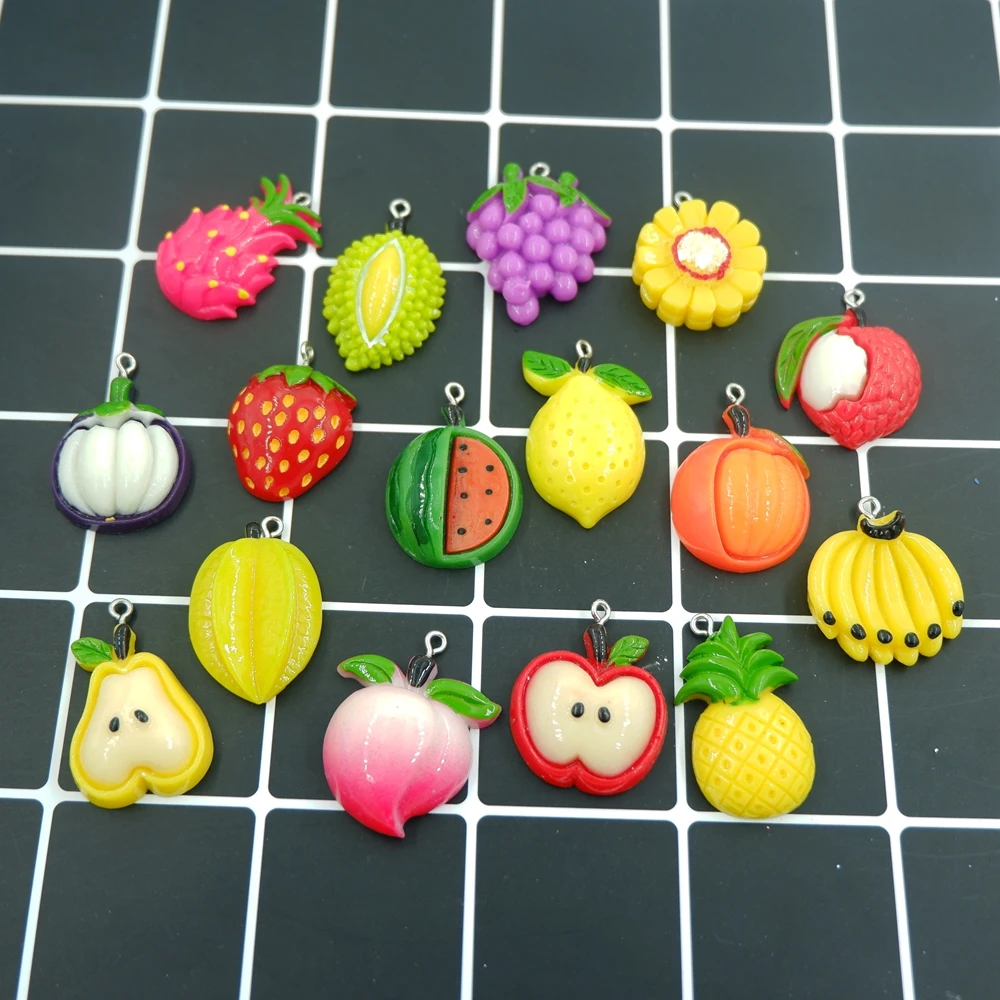 Carambola Durian watermelon litch Strawberry resin charms for DIY decoration necklace earring Pendant key chain Jewelry Making
Carambola Durian watermelon litch Strawberry resin charms for DIY decoration necklace earring Pendant key chain Jewelry Making