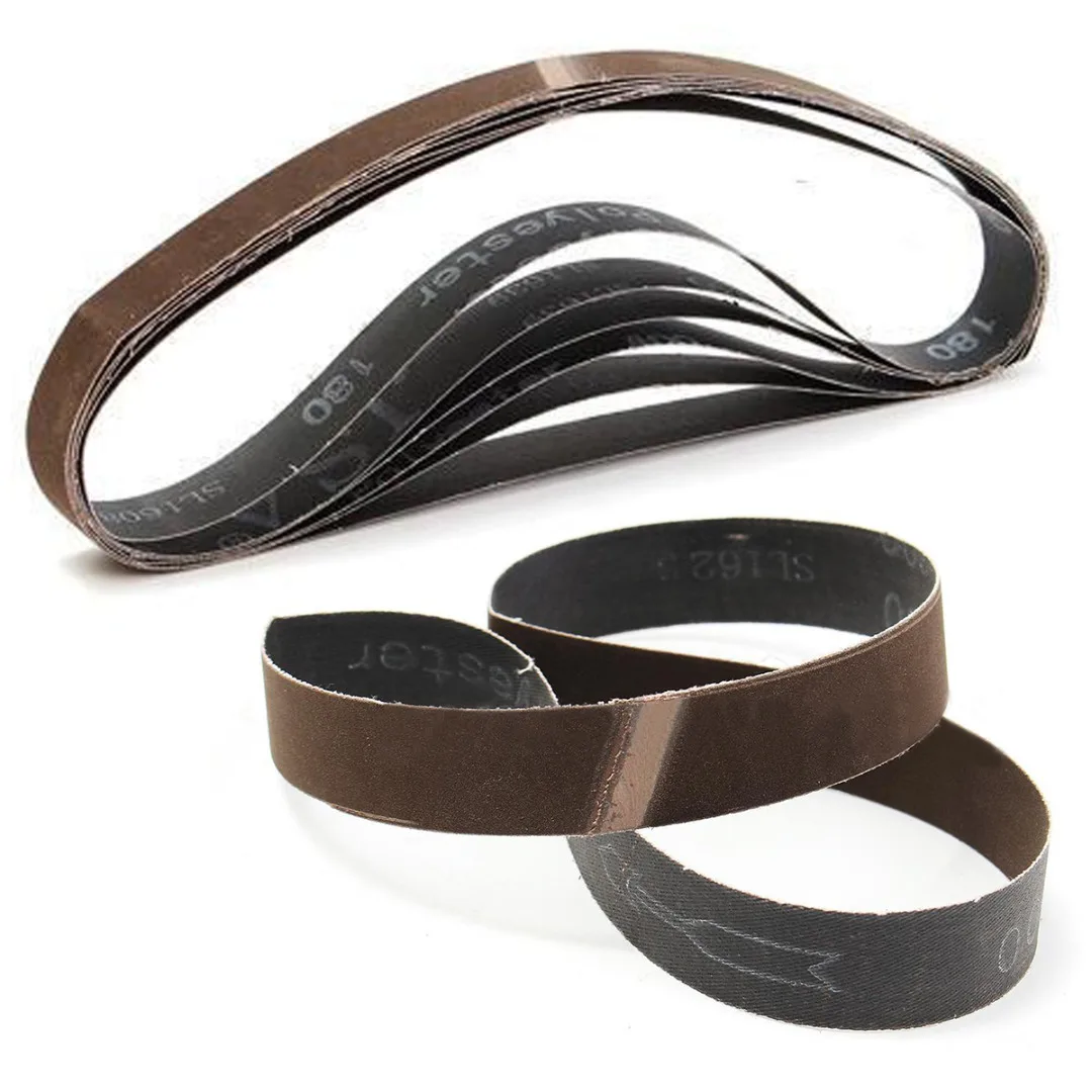 6pcs 1''x30'' 180/240/320/400/600/800Grit Sanding Belts Set Sander Power Tools 25*762mm