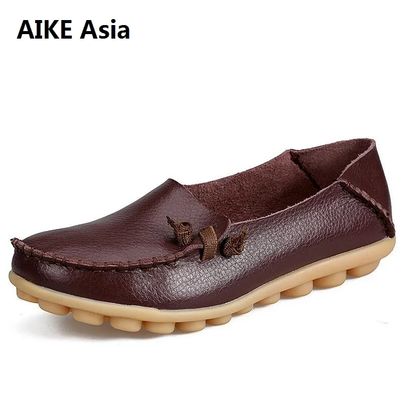2018 Spring Autumn Shoes Woman Cow Leather Flats Women Slip On Women's Loafers Female Moccasins Shoe Large Size 35-44
2018 Spring Autumn Shoes Woman Cow Leather Flats Women Slip On Women's Loafers Female Moccasins Shoe Large Size 35-44