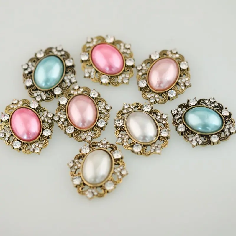 10Pcs Oval Shape Pearl Rhinestone Button Metal Button For DIY Wedding Invitations Charms (10pcs /lot
10Pcs Oval Shape Pearl Rhinestone Button Metal Button For DIY Wedding Invitations Charms (10pcs /lot