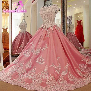 AOLANES Elegant Ball Gown Sweep Train Lace Crystals V Neck Evening Dress Prom Dresses Robe De Soiree Party Dress Sleeveless
AOLANES Elegant Ball Gown Sweep Train Lace Crystals V Neck Evening Dress Prom Dresses Robe De Soiree Party Dress Sleeveless
