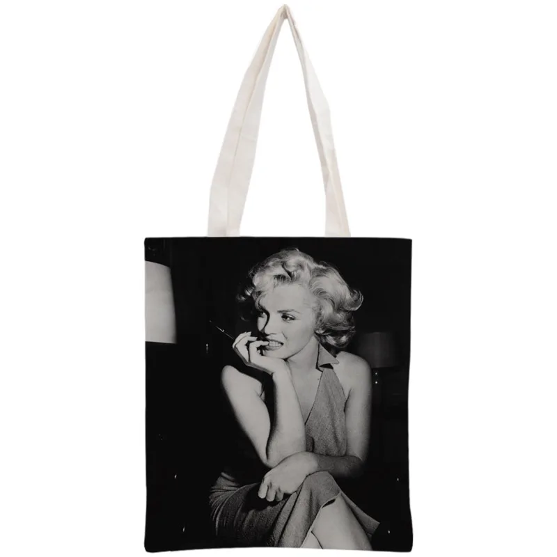 Custom Marilyn Monroe Tote Bag Reusable Handbag Women Shoulder Foldable Canvas Shopping Bags Customize your image
Custom Marilyn Monroe Tote Bag Reusable Handbag Women Shoulder Foldable Canvas Shopping Bags Customize your image