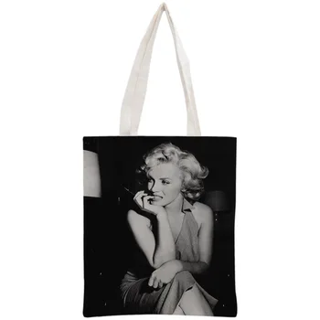 Custom Marilyn Monroe Tote Bag Reusable Handbag Women Shoulder Foldable Canvas Shopping Bags Customize your image
Custom Marilyn Monroe Tote Bag Reusable Handbag Women Shoulder Foldable Canvas Shopping Bags Customize your image