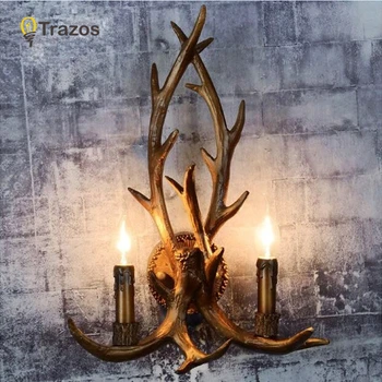 Art Deco Retro Wall Lamp American Country Wall Light Resin Deer Horn Antler Lampshade Decoration Sconce Free shipping
Art Deco Retro Wall Lamp American Country Wall Light Resin Deer Horn Antler Lampshade Decoration Sconce Free shipping