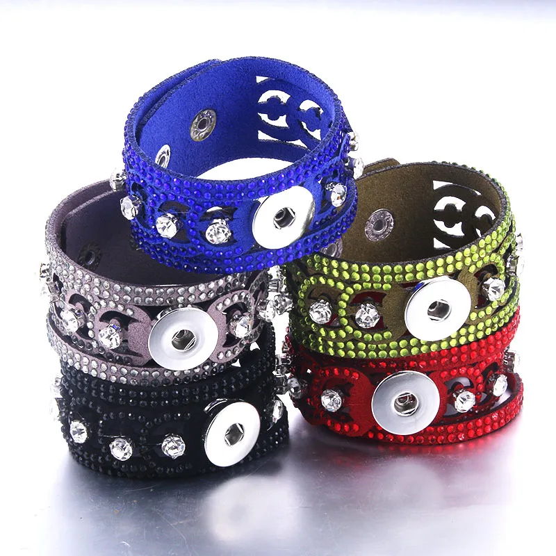 New Fashion Rhinestone velvet Leather snap bracelet 22cm fit 18MM snap buttons jewelry wholesale 9481
New Fashion Rhinestone velvet Leather snap bracelet 22cm fit 18MM snap buttons jewelry wholesale 9481