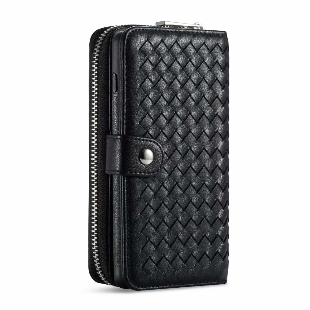 Zipper Woven Grain Magnetic Card Solts Case For Samsung Galaxy S10 Plus Removable Cover Wallet Case Money Pocket For Galaxy S10E
Zipper Woven Grain Magnetic Card Solts Case For Samsung Galaxy S10 Plus Removable Cover Wallet Case Money Pocket For Galaxy S10E