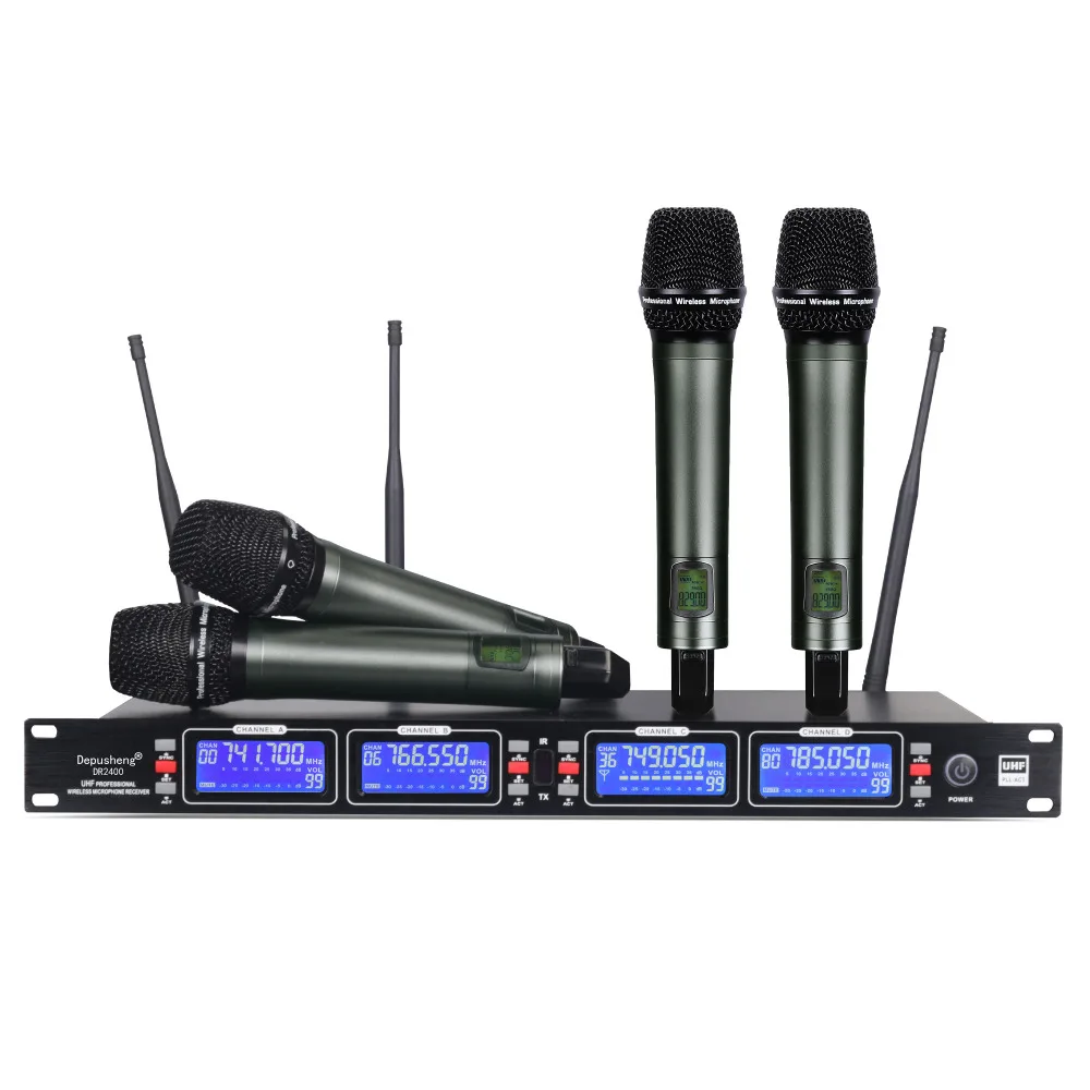 Free Shipping !! UHF wireless microphone system Whole metal Handheld 4 transmistters Excellent For Stage Karaoke
Free Shipping !! UHF wireless microphone system Whole metal Handheld 4 transmistters Excellent For Stage Karaoke