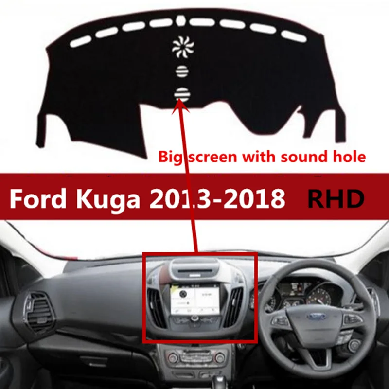 Чехол TAIJS для приборной панели автомобиля Ford Kuga большой экран со звуковым