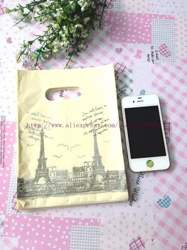 Wholesale 100pcs 15x20cm Yellow Eiffel Tower Design Small Plastic Shopping Bag For Boutique Jewelry Gift Packaging Bag Retail
Wholesale 100pcs 15x20cm Yellow Eiffel Tower Design Small Plastic Shopping Bag For Boutique Jewelry Gift Packaging Bag Retail