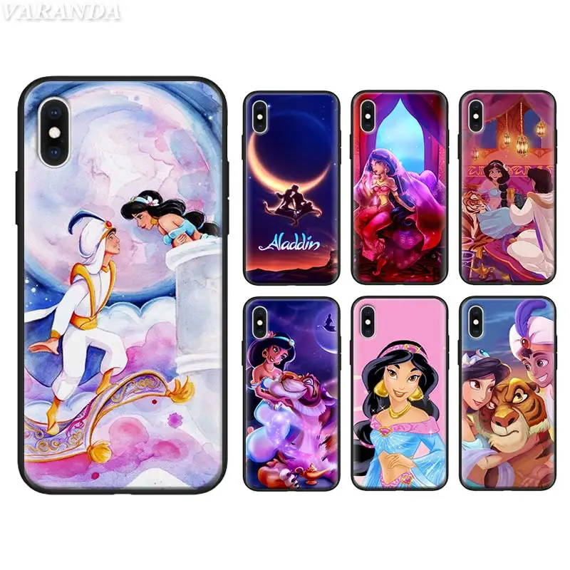 Black Silicone Case for iPhone X XR XS MAX 8 7 6 6s Plus 5S SE Soft case Aladdin Jasmine Princess TPU Cover Coque
Black Silicone Case for iPhone X XR XS MAX 8 7 6 6s Plus 5S SE Soft case Aladdin Jasmine Princess TPU Cover Coque