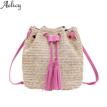 Aelicy Bali Handmade Woven Bags Straw Fringe Bucket Rattan Straw Bag Satchel Wind Bohemian Beach Round Bag 
Aelicy Bali Handmade Woven Bags Straw Fringe Bucket Rattan Straw Bag Satchel Wind Bohemian Beach Round Bag