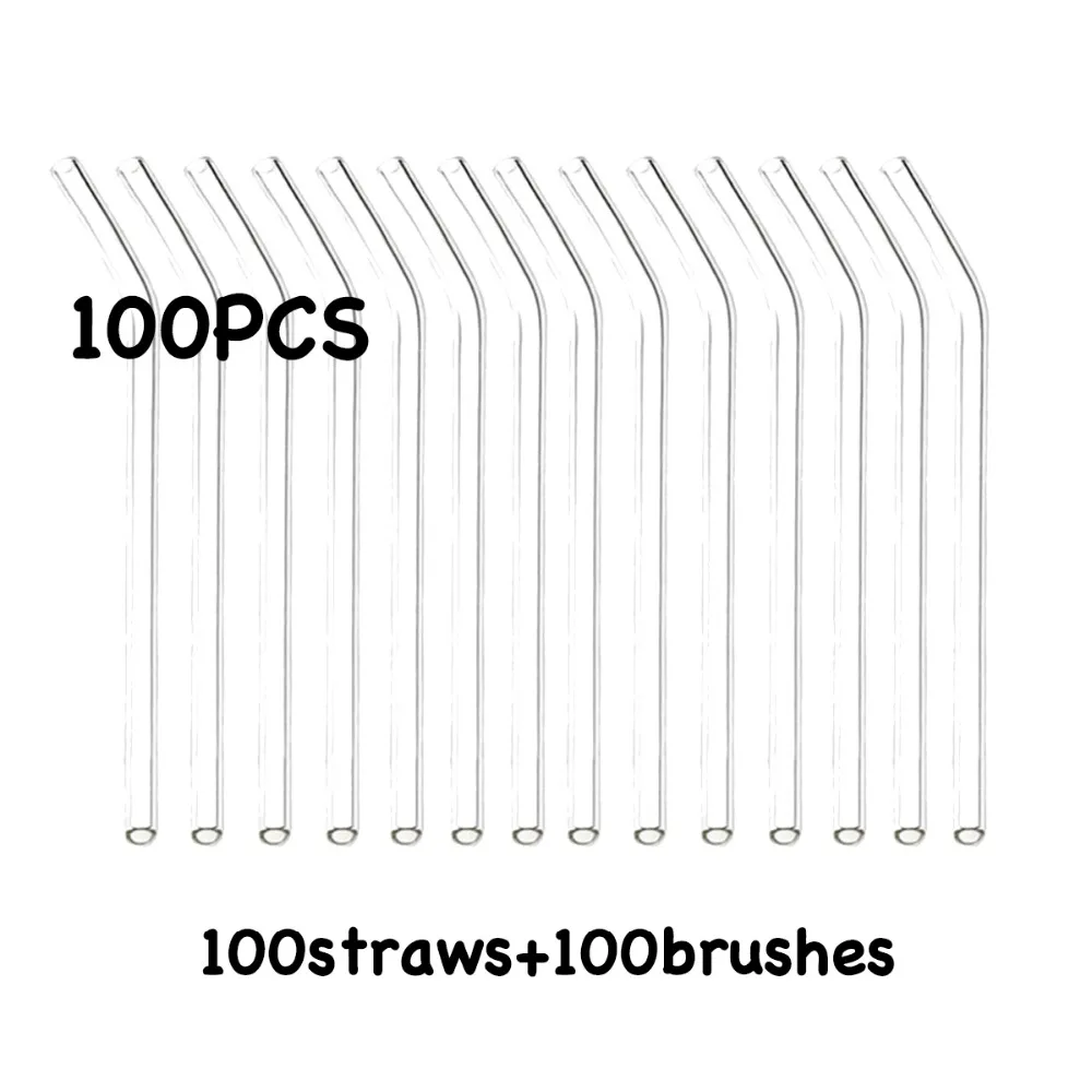 100PCS Glass Straws Clear Bent 20cm x 8 mm Drinking Straws Reusable Straws Healthy, Reusable, Eco Friendly
100PCS Glass Straws Clear Bent 20cm x 8 mm Drinking Straws Reusable Straws Healthy, Reusable, Eco Friendly