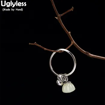 Uglyless Real S 925 Sterling Silver Finger Ring Natural White Jade Lotus Rings for Women Ball Charms Jewelry Handmade Open Ring
Uglyless Real S 925 Sterling Silver Finger Ring Natural White Jade Lotus Rings for Women Ball Charms Jewelry Handmade Open Ring