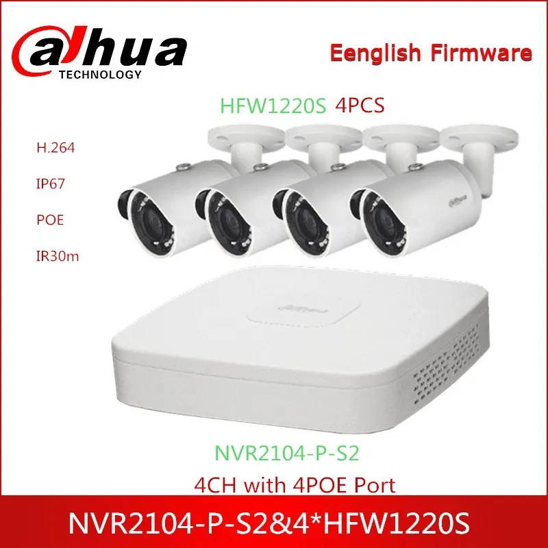 Dahua Security CCTV Camera Kit with NVR2104-P-S2 IP Camera HFW1220S 1080P P2P Surveillance System
Dahua Security CCTV Camera Kit with NVR2104-P-S2 IP Camera HFW1220S 1080P P2P Surveillance System