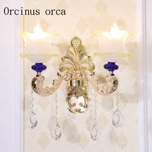 French luxury crystal wall lamp living room bedroom restaurant aisle European style zinc alloy wall lamp free shipping
French luxury crystal wall lamp living room bedroom restaurant aisle European style zinc alloy wall lamp free shipping