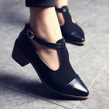 2020 Vintage Oxford Shoes Women Pointed Toe Cut Out Med Heel Patchwork Buckle Ladies Shoes Flats WFS112
2020 Vintage Oxford Shoes Women Pointed Toe Cut Out Med Heel Patchwork Buckle Ladies Shoes Flats WFS112
