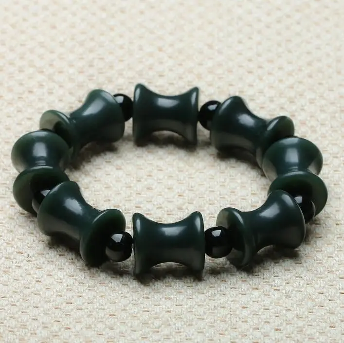 Koraba Fine Jewelry Hand Carved Bangle Natural Hetian Jade JADE Beads Beaded Charm Bracelet Free Shipping
Koraba Fine Jewelry Hand Carved Bangle Natural Hetian Jade JADE Beads Beaded Charm Bracelet Free Shipping