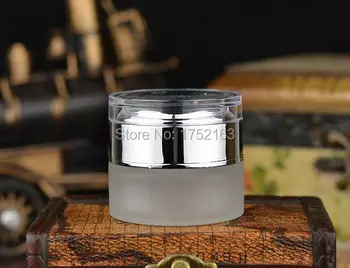 30G Frosted Glass Bottle Cream Jar,Cosmetic Container with Bright Silver lid for Eye Cream/Mask Skin care products packaging
30G Frosted Glass Bottle Cream Jar,Cosmetic Container with Bright Silver lid for Eye Cream/Mask Skin care products packaging