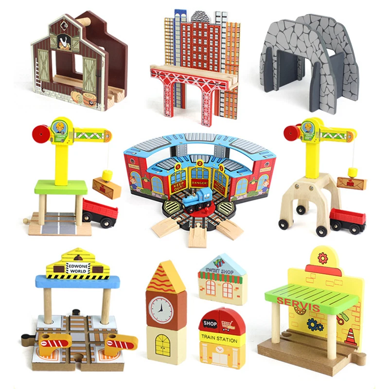 Wooden track train toy combination toy scene Children's variety combination track assembly accessories educational toy
Wooden track train toy combination toy scene Children's variety combination track assembly accessories educational toy