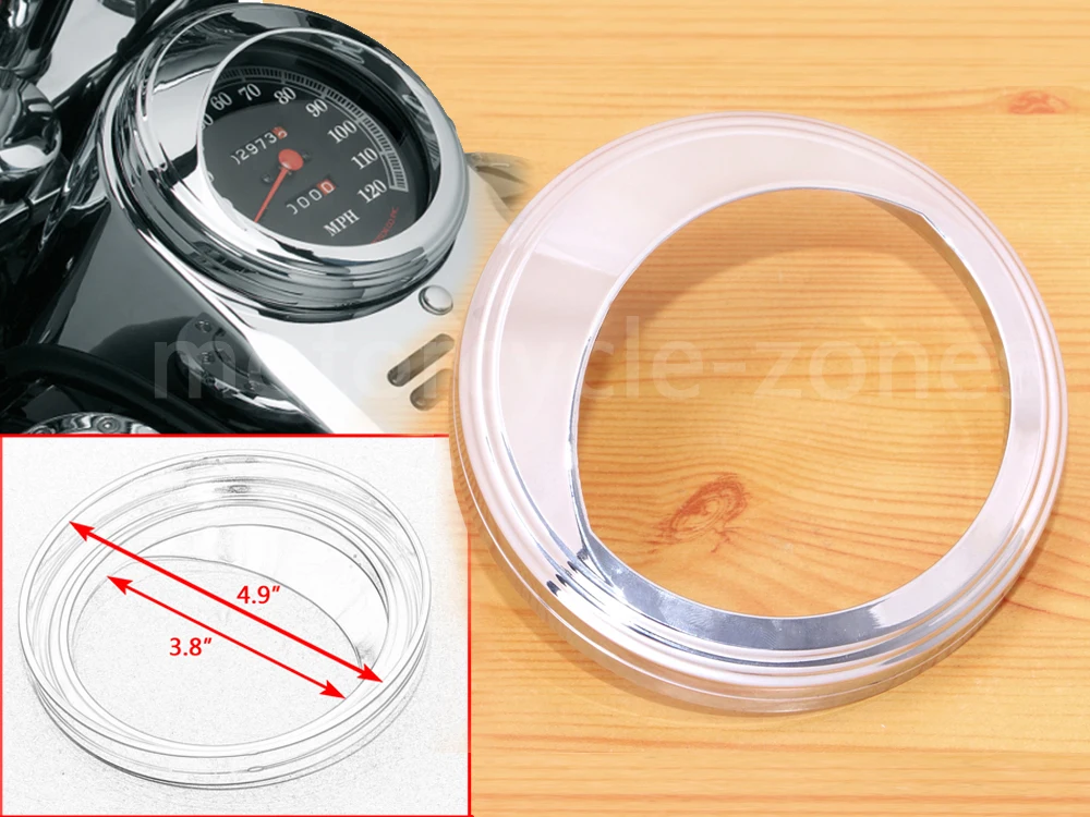 Motorcycle 5" Aluminum Speedometer Trim Ring w/ Visor #112 For Harley Touring Softail Dyna Heritage Road King Fat Boy 68-17
Motorcycle 5" Aluminum Speedometer Trim Ring w/ Visor #112 For Harley Touring Softail Dyna Heritage Road King Fat Boy 68-17