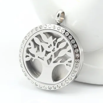 Stainless Steel tree shape rhinestone Essential Oil Diffuser Perfume Locket Pendant Necklace
Stainless Steel tree shape rhinestone Essential Oil Diffuser Perfume Locket Pendant Necklace